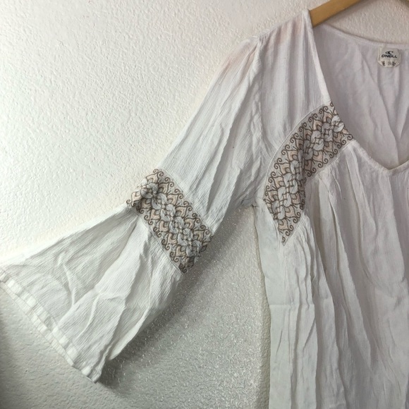 O’Neill White Bell Sleeve Top - Picture 2 of 6